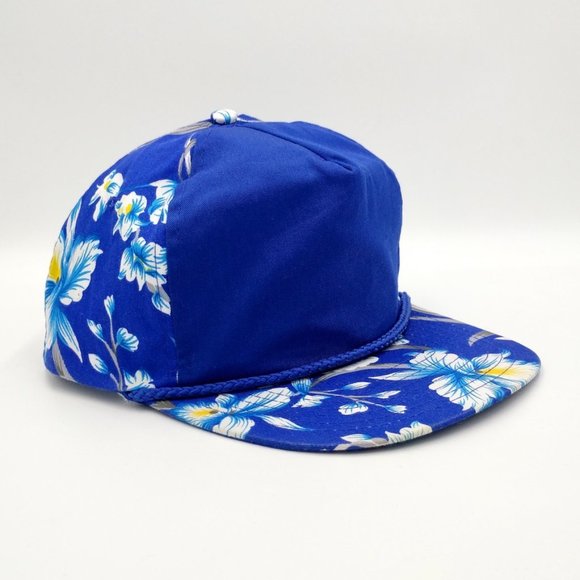 Vintage Floral Hawaiian Snapback Trucker Hat 90s